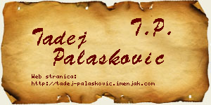Tadej Palasković vizit kartica
